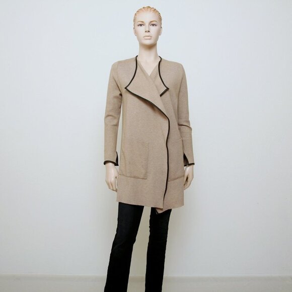 Zara Knit Waterfall Open Cardigan Tan Women Size M‎ - Picture 5 of 13